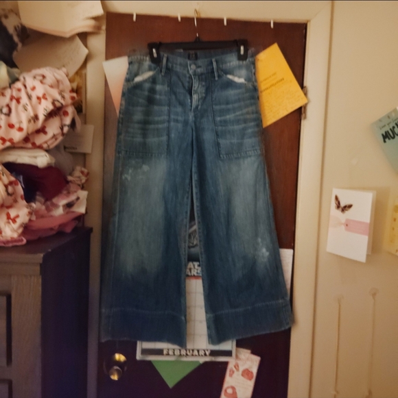 CITIZENS OF HUMANITY Poise Wide Leg Cropped Jeans - Size 27" - Picture 5 of 12